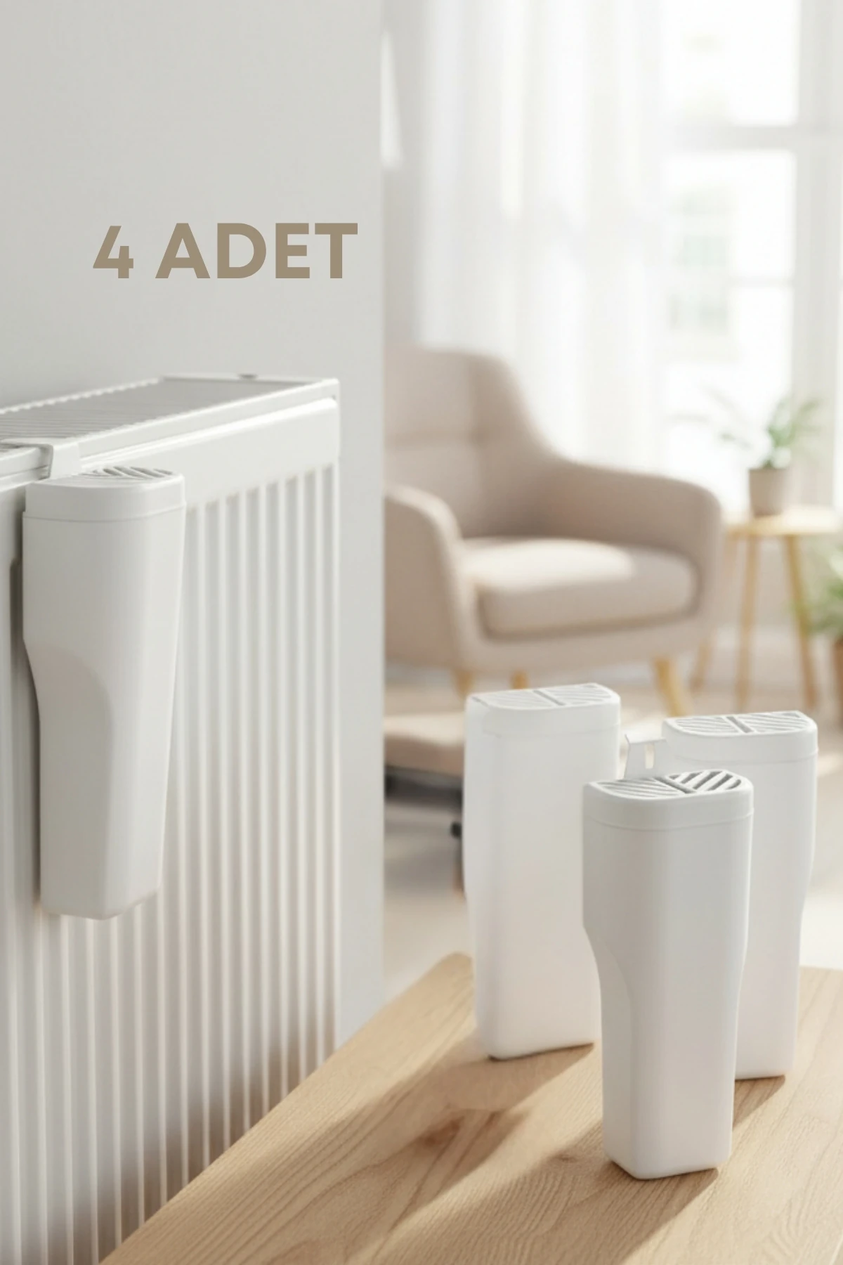 4 Adet Kalorifer Petek Suluğu, Oda Nemlendirici Kalorifer Suluğu, Radyatör Petek Deco