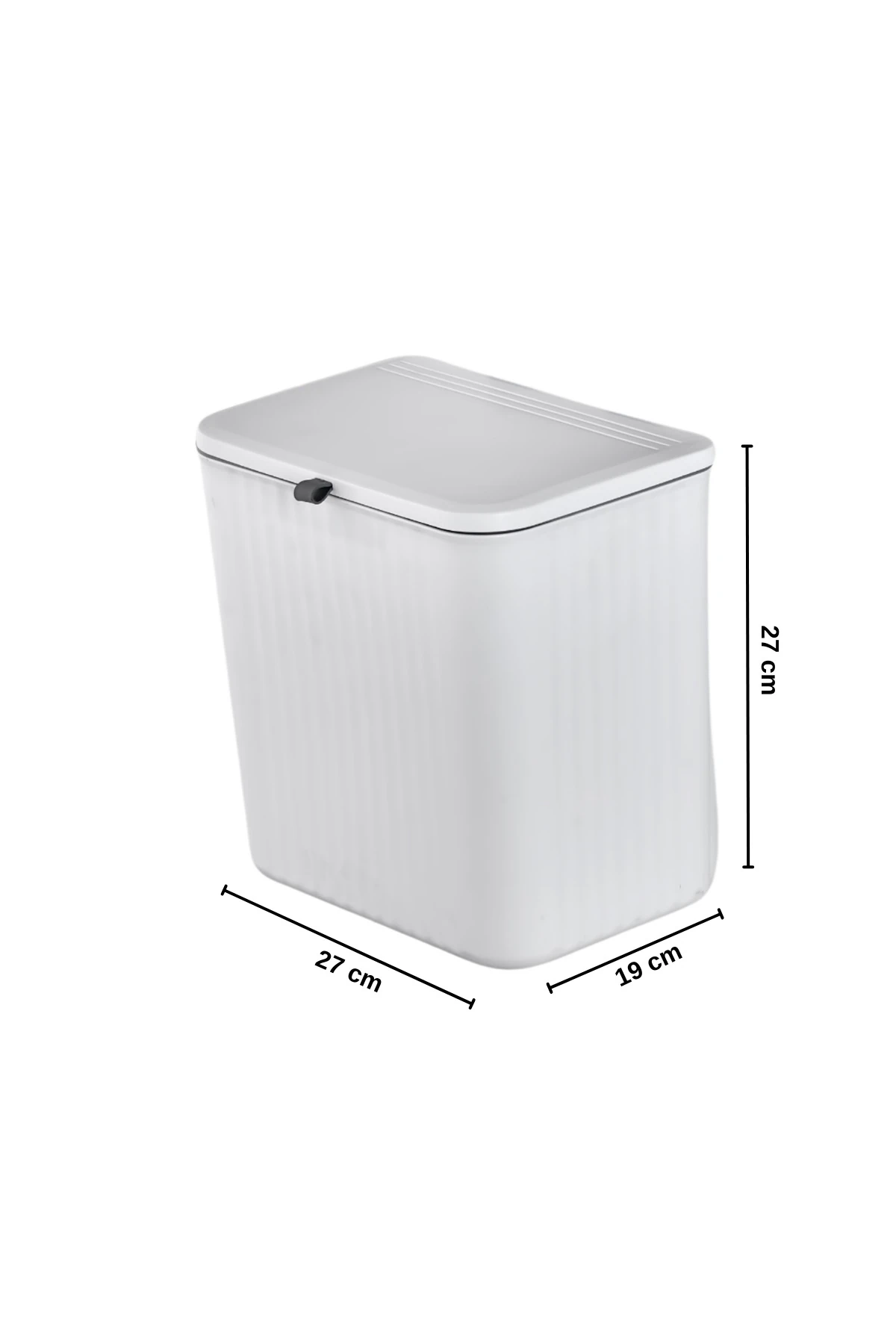 Mutfak Tezgah Üstü Dolap Askılı Kapaklı 15 Lt Çöp Kovası Beyaz