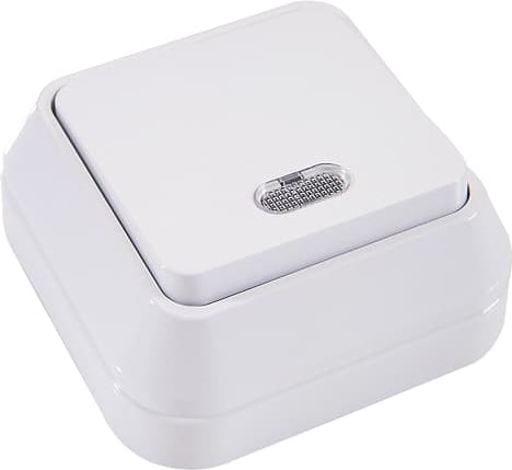 Sıva Üstü Işıklı Anahtar Beyaz 45121