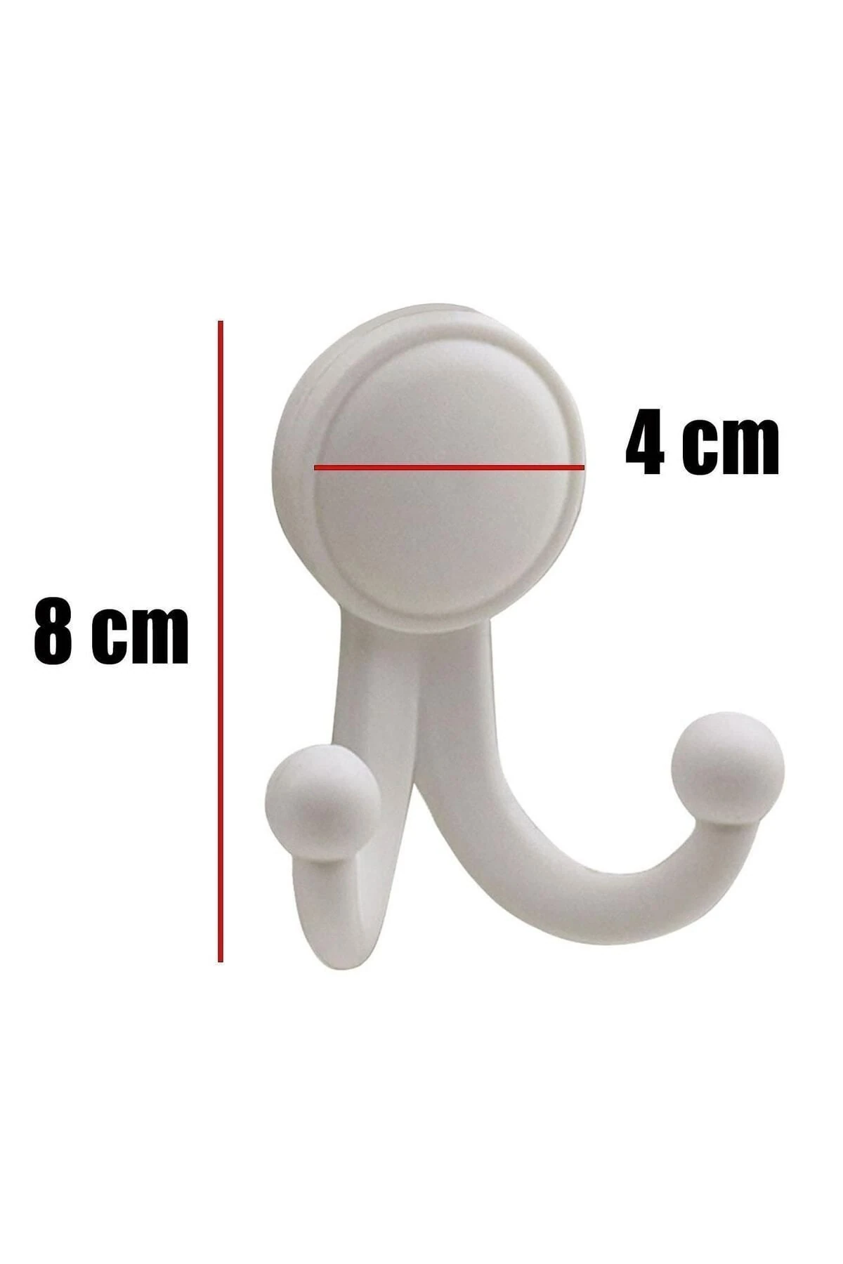 Karataş Askılık Portmanto Vestiyer Duvar Askısı Dolap Elbise Askılığı Sert Plastik Beyaz (5 ADET)