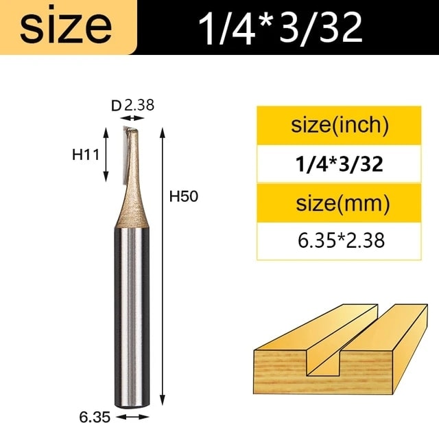 1 Adet Z00101 Tideway Düz Freze Uçları 1/2 1/4 Shank Çift Flüt Dalma Freze Kesici Karbür Uçlu Ağaç Işleme Kırpma Planya Aracı (Yurt Dışından)