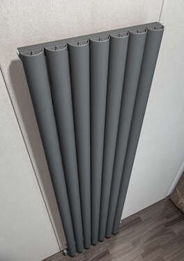 Birgi Dikey Alüminyum Radyatör 485X1800 Pütürlü Beyaz (Ral 9016)