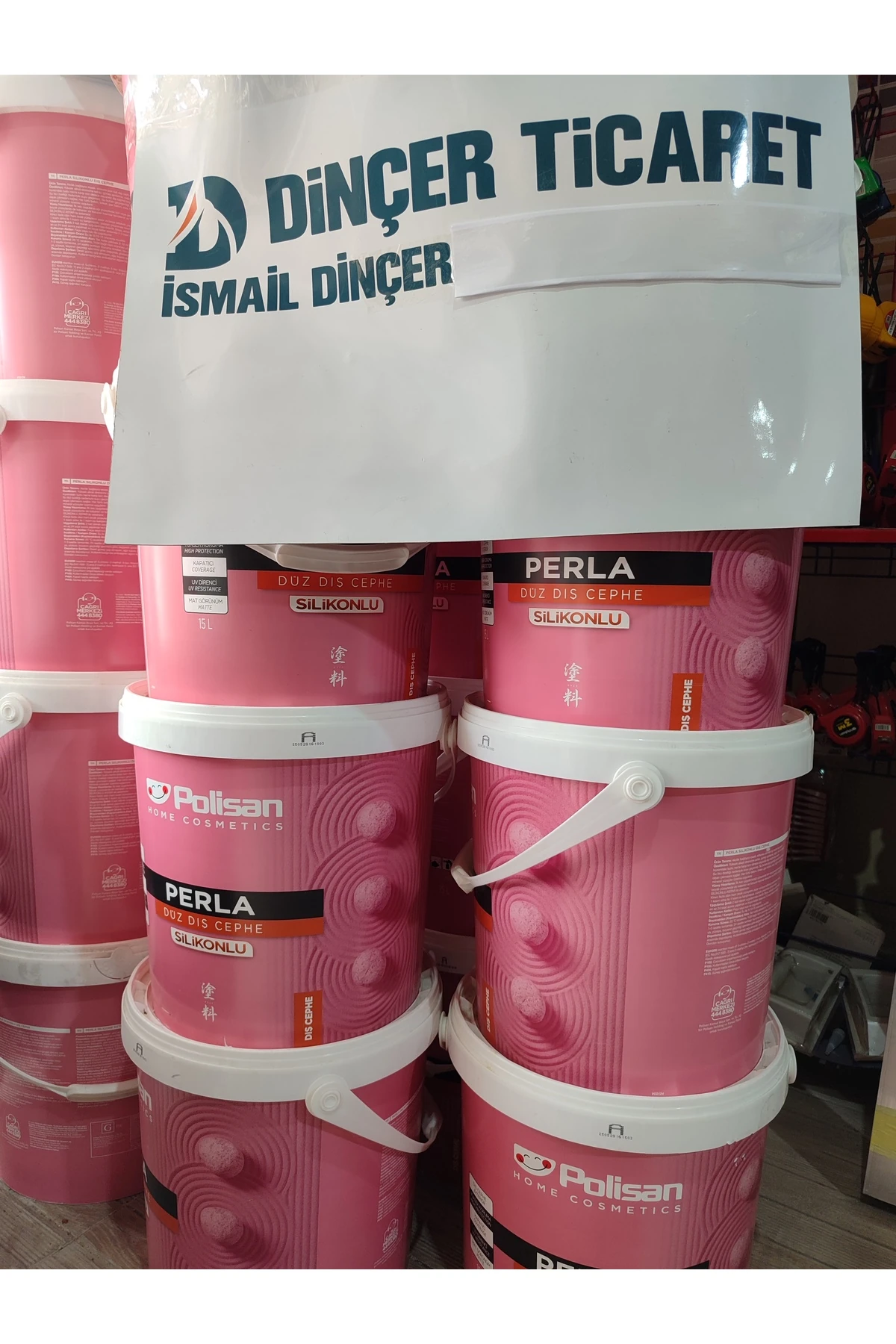 DIŞ CEPHE SİLİKONLU BEYAZ BOYA POLİSAN MARKA 25 KG