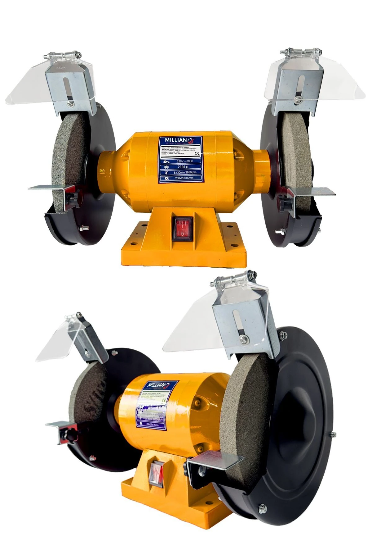 İtalyan Profesyonel 2000 W Çark Motoru ZImpara Balta Bıçak Bileme Makinesi Tas Motoru Taslama 175 Mm