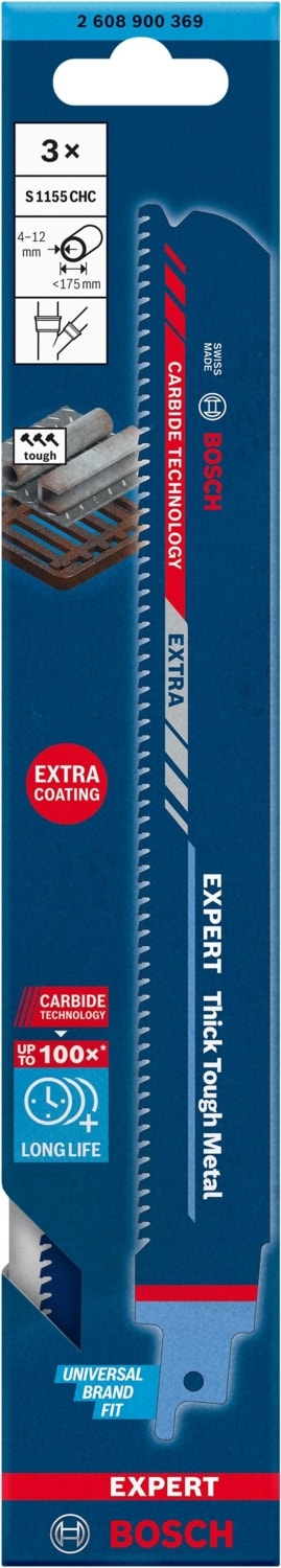 BOSCH Expert S 1155 Chc Kalın Metal 3'lü Panter Testere 2608900369