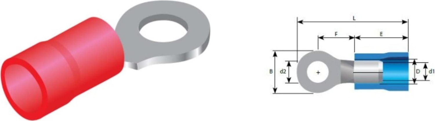 8052-R1-6 V 1,5mm Yuvarlak Uç (200ADET)