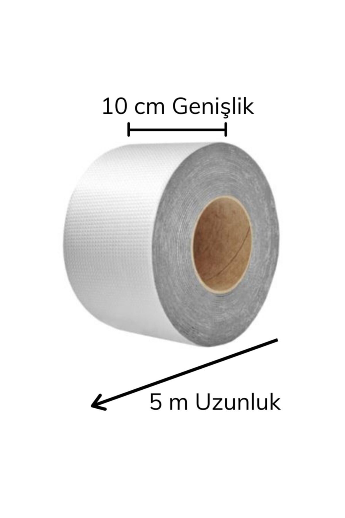 OZKUVVET Yapışkanlı Folyo Bant 5 Metre*10 Cm Su Geçirmez Çatı Boru Duvar Çatlak Onarıcı Bant