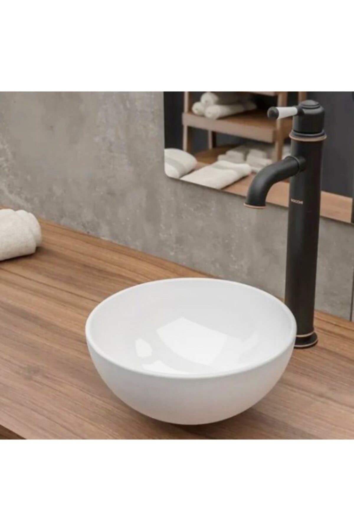 Vessel Yuvarlak Mini Lavabo 26cm 1471-001-0125 Parlak Beyaz