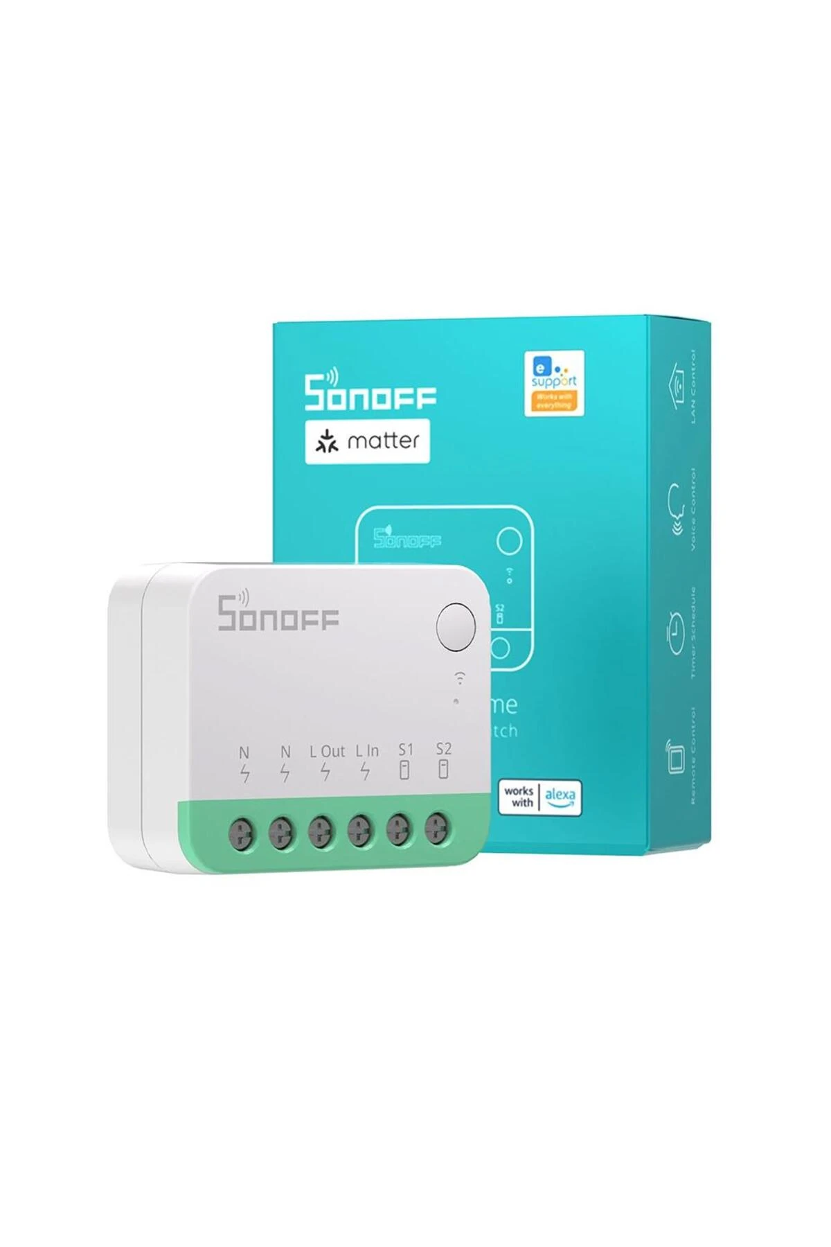 Mini R4M Matter Wi-Fi Akıllı Anahtar Ev Otomasyon Rölesi