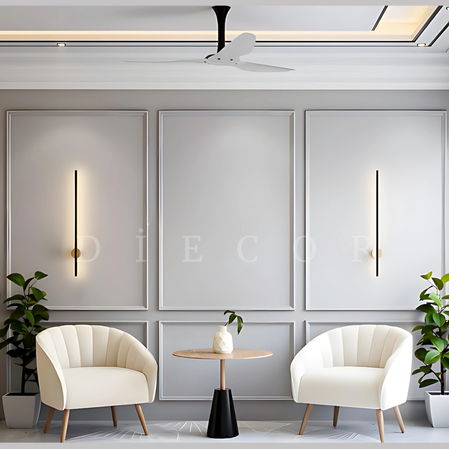 Dekoratif Boyanabilir 25 Adet 6 cm Eğimli Polistren Duvar Çıtası