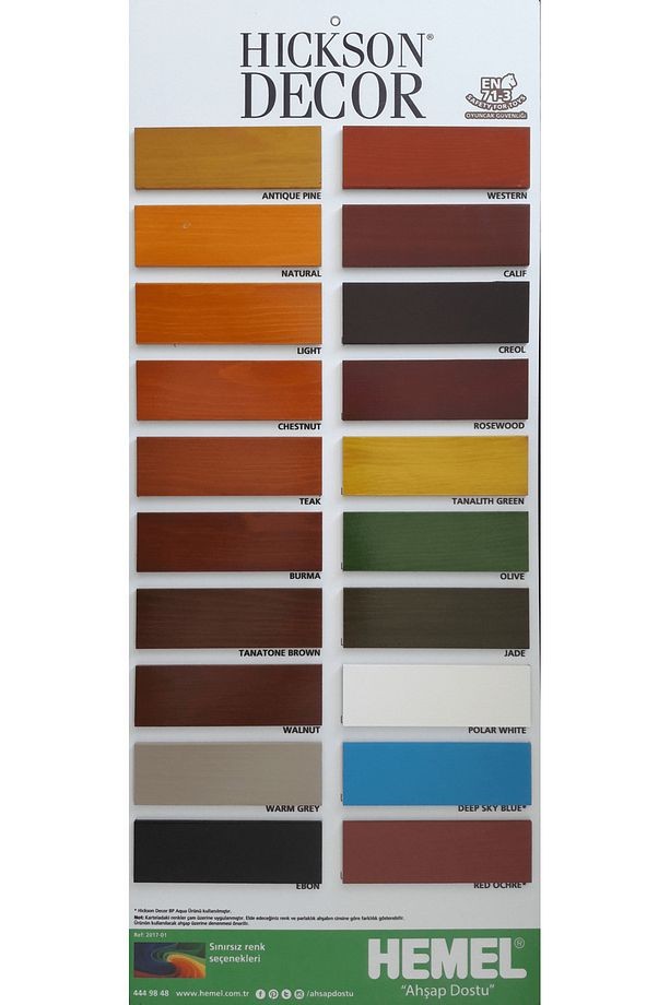 Hickson Decor Ultra Aqua Wood Stain -su Bazlı Renkli Ahşap Vernik - - Tanalith Green