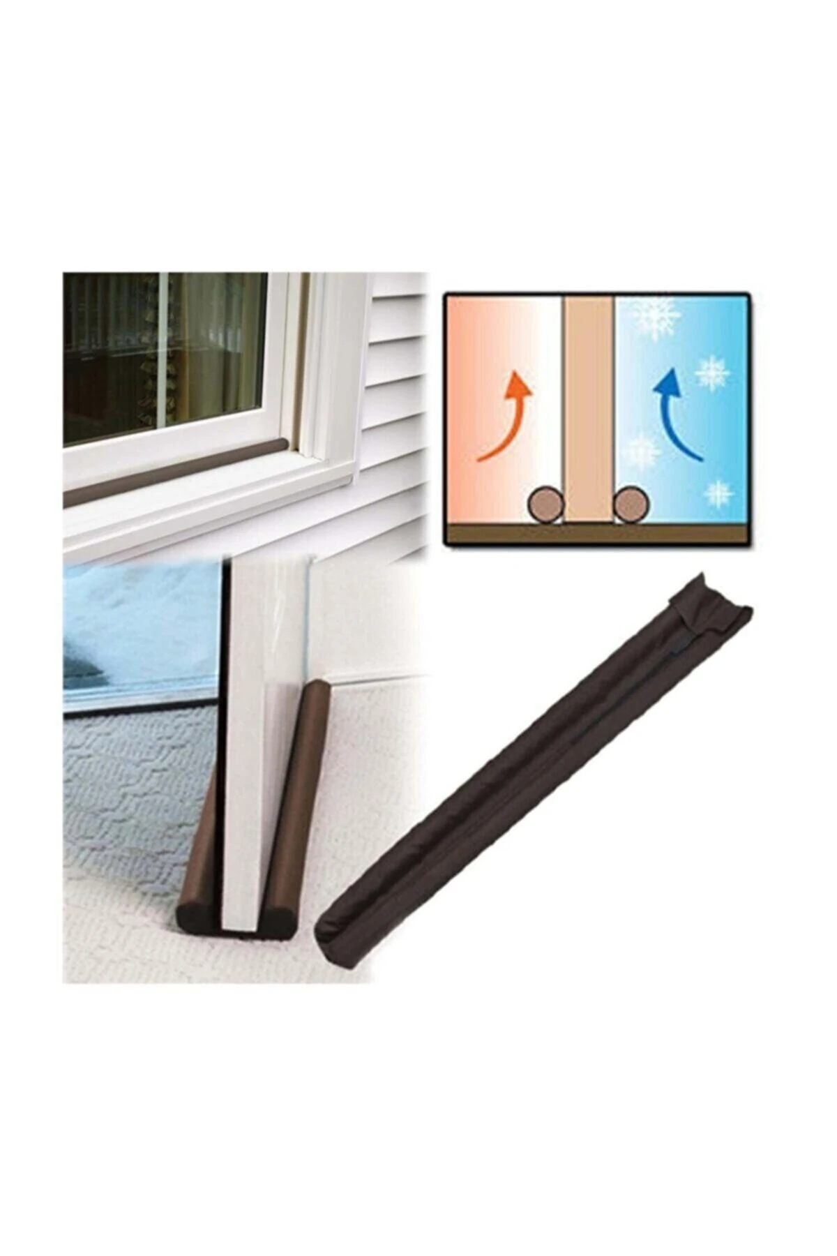 5 Adet Kapı Altı Rüzgar Önleyici Soğuk Önleyici Rüzgarlık Isı Yalıtım Izolasyon Kapı Altlığı