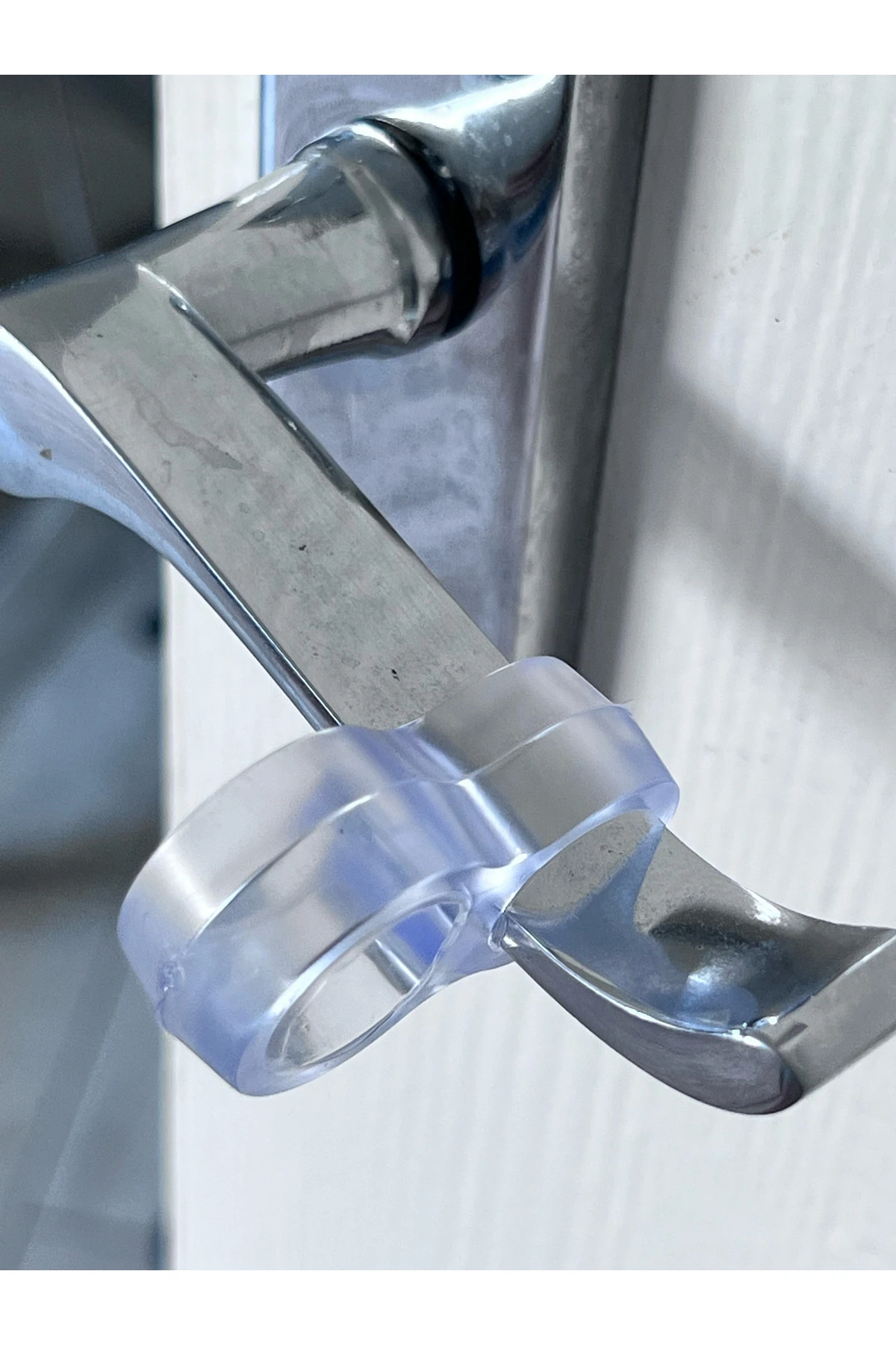 Silikon Şeffaf Plastik Kapi Kolu Tutucu Tutacagi Pencere Stoperi Durdurucu Esnek Plastik