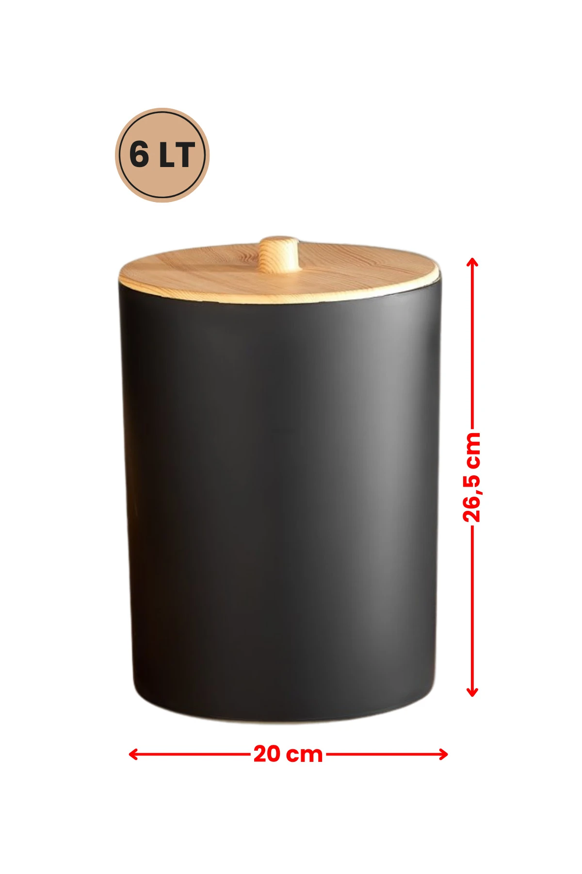 Bambu Desenli Mutfak Banyo Çöp Kovası