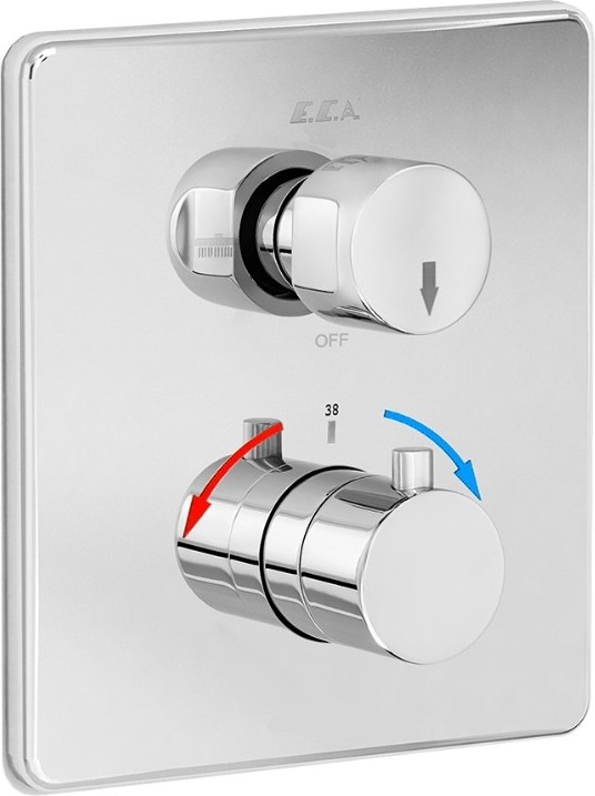 Eca Termostatik Ankastre Banyo Bataryası Sıva Üstü 2 Yollu 102167215-KDE