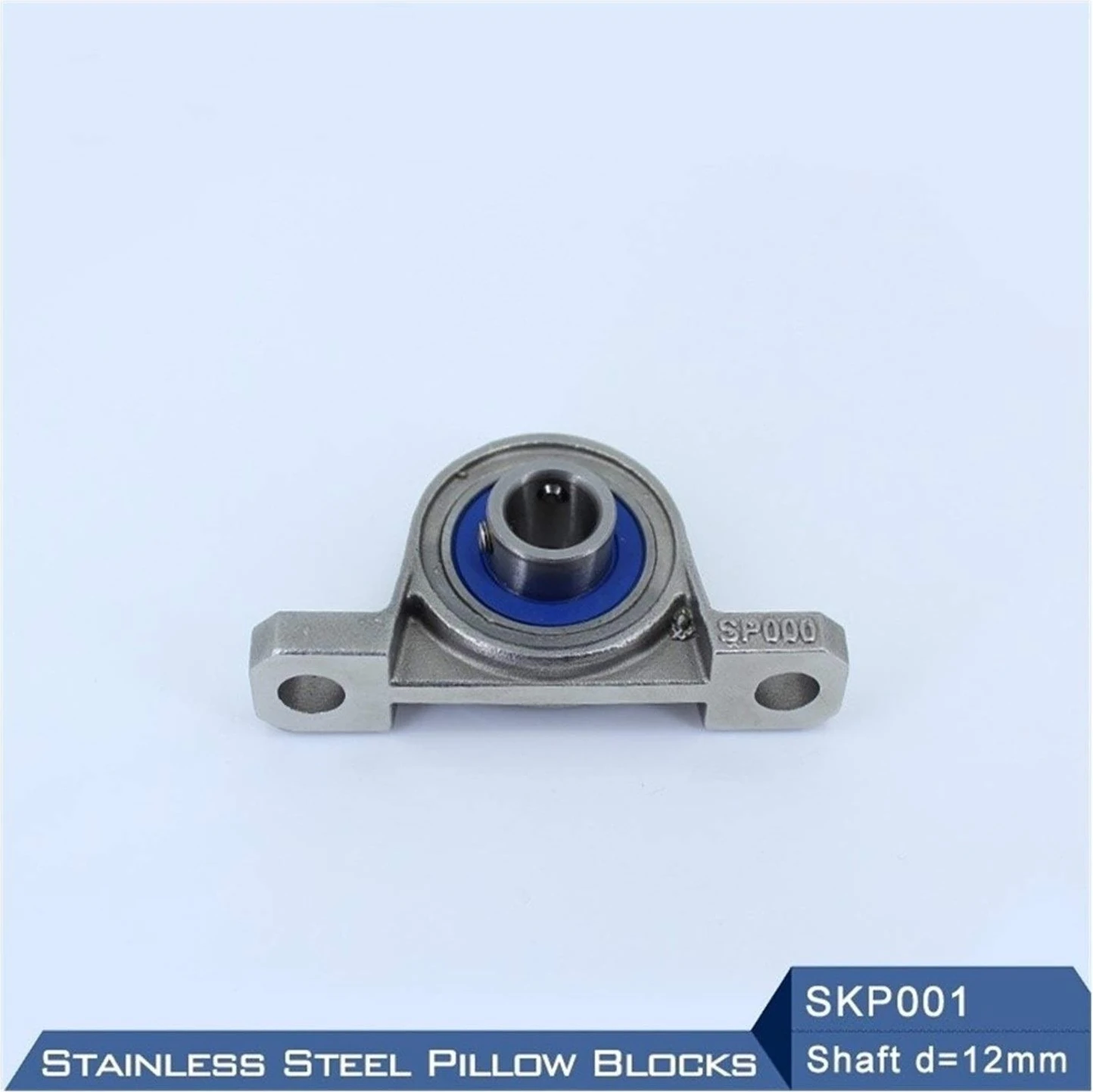 Edelstahl Miniatur-Stehlager SS-KP-002-ST – Wellen-Ø 15 Mm, 2 Befestigungslöcher, Wartungspflichtig