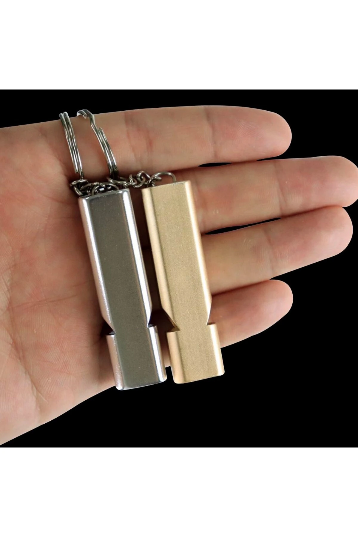 S.O.S Acil İmdat Düdüğü Alüminyum Islık Anahtarlık Kamp Yürüyüş Aksesuar Araçları (5314)