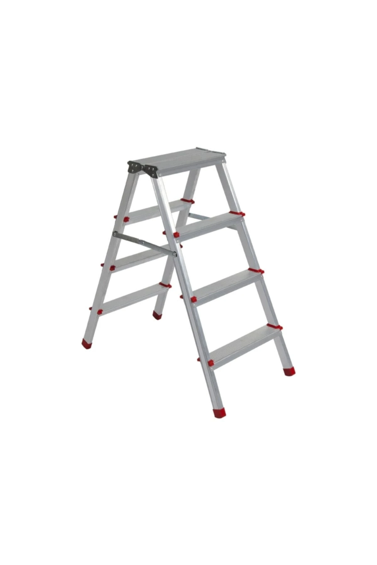 4+4 Geniş Basamaklı Alüminyum Katlanır Merdiven