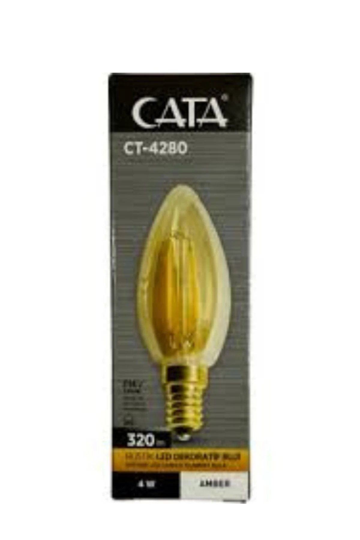 CT‑4280 4W E14 Amber Rustik LED Buji Ampül 4 Adet