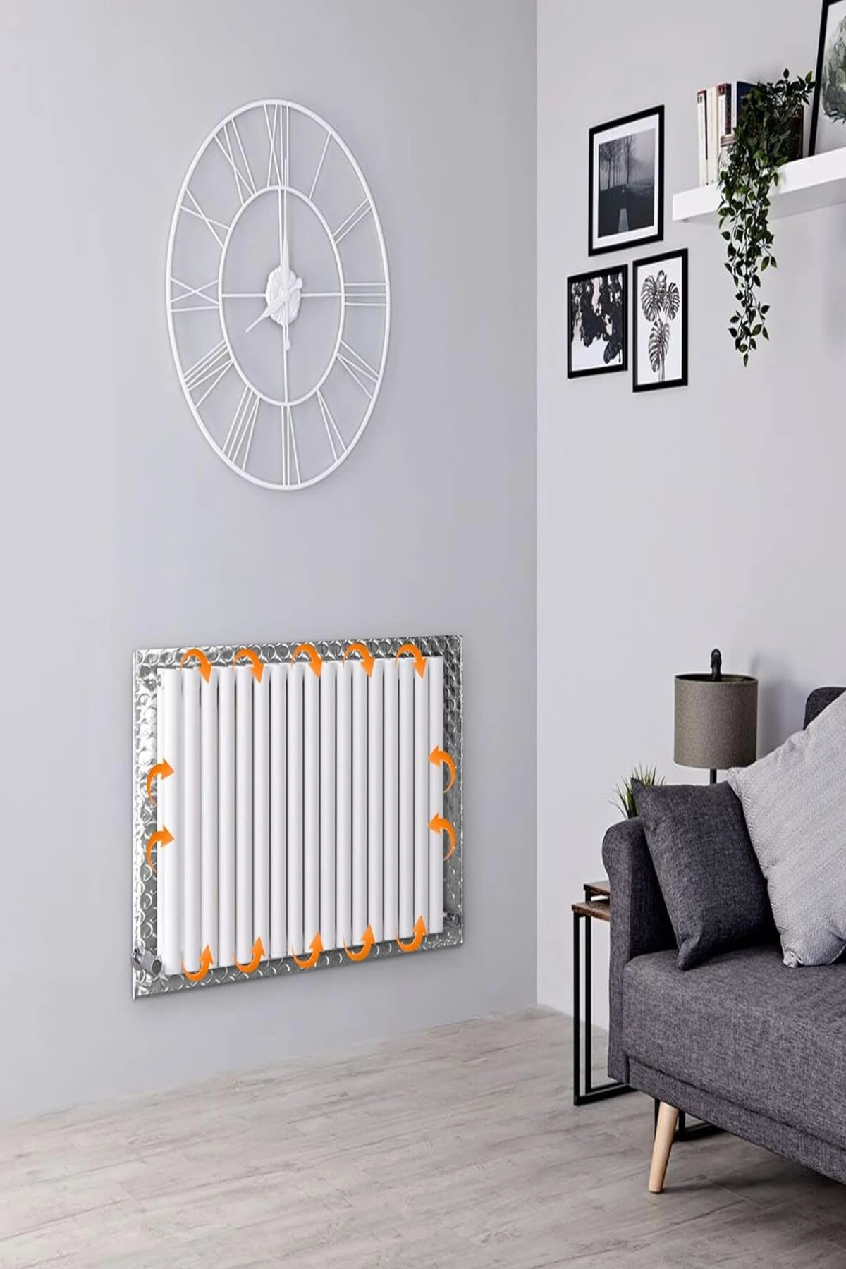 4 Adet Petek Radyatör Arkası Folyo Plaka Kalorifer Arkalığı Alüminyum Isı Yalıtım Folyosu Şilte