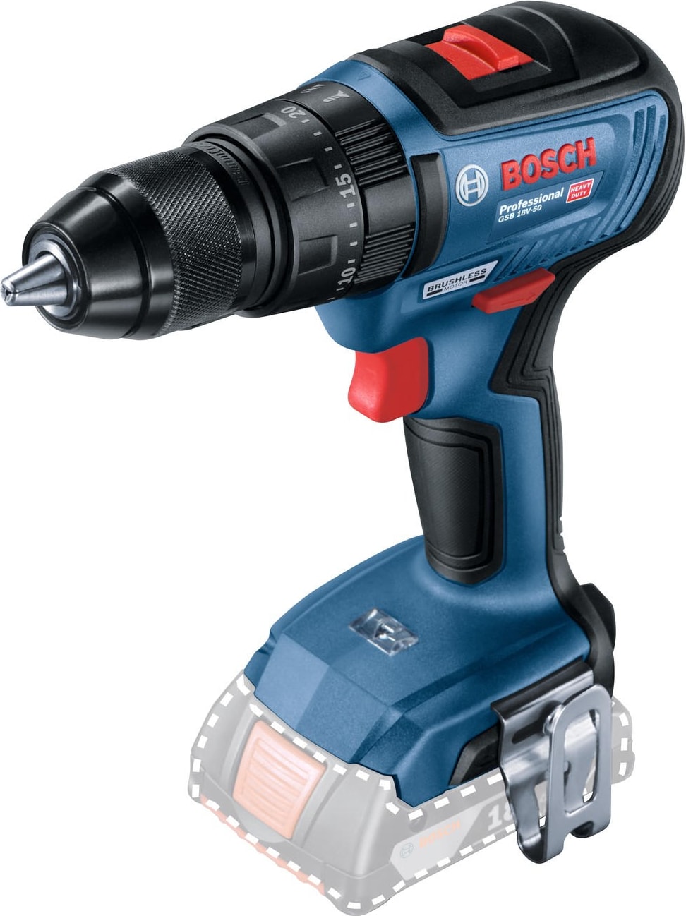 BOSCH Professional Gsb 18V-50 Akülü Darbeli Delme/vidalama Makinesi (Akü ve Şarj Aleti Dahil Değildir. Solo)