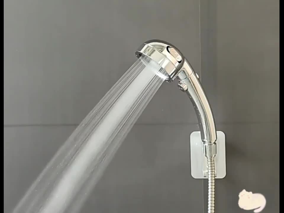 Su Tasarruflu 3 Fonksiyonlu Aç/kapa Butonlu Hortum Duş Başlığı Set