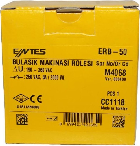 Erb-50 Bulaşık Makinası Zaman Rölesi