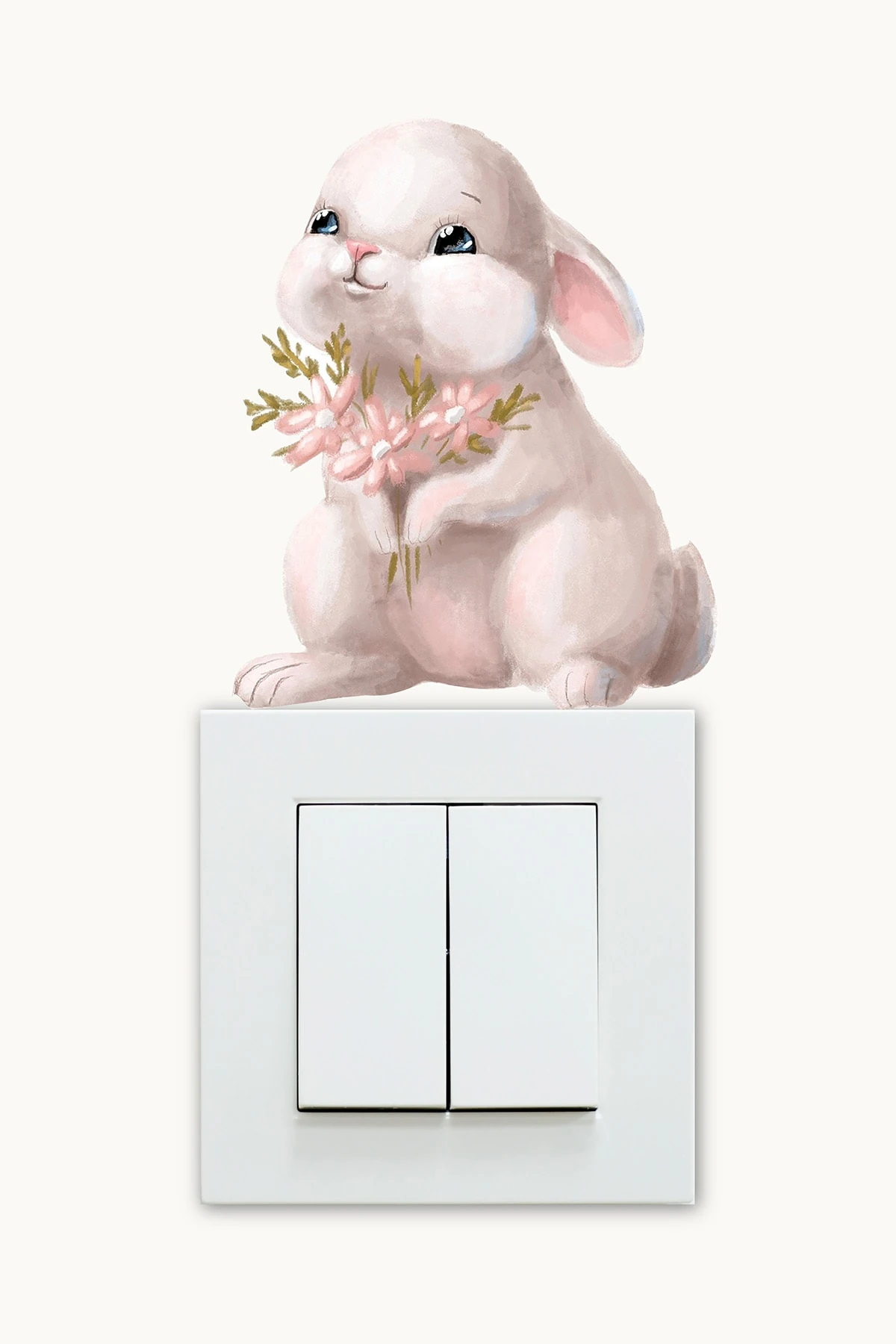 Renkli Çizim Şirin Hayvanlar Çocuk Odası Priz Sticker Duvar Anahtar Çerçeve Süsü