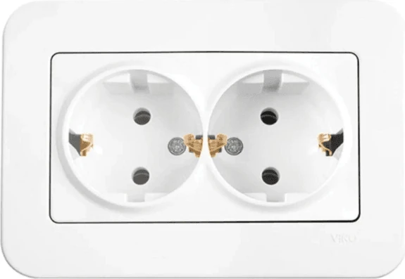 Linnera Ikili Topraklı Priz Beyaz 90440056 (Çerçeve Dahil) (2 Adet)