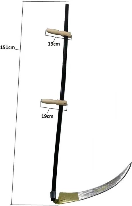 Komple Tırpan - Metal Saplı 6 Parça Set - Ahşap Elcik 65 cm
