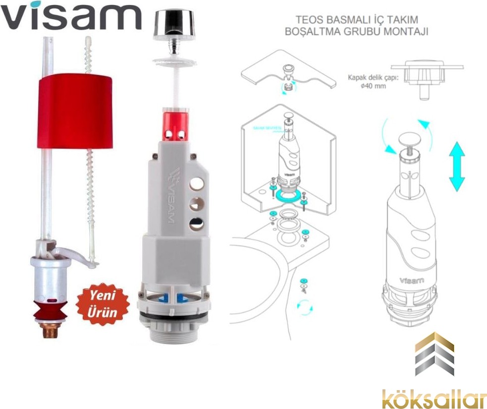 Teos Basmalı Iç Takım (Zeplin Flotörlü) 614-001