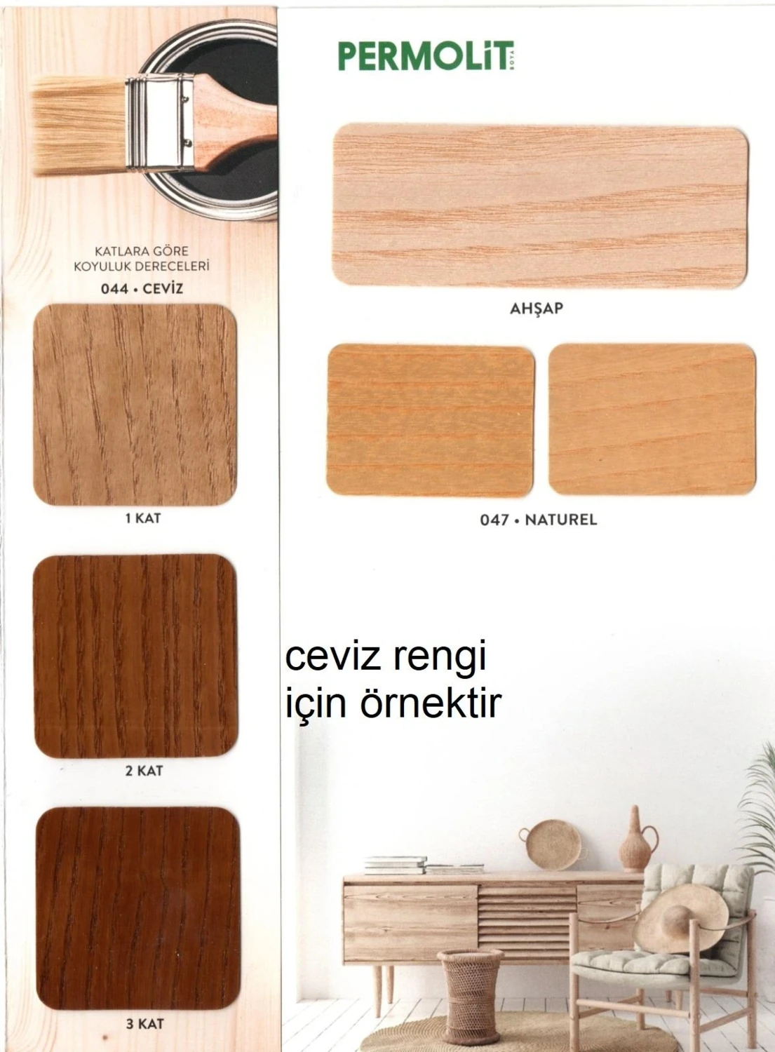 Vernikli Ahşap Koruyucu Boya Kestane 0.75 Lt.