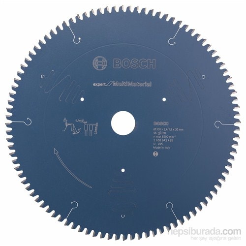 - Expert Serisi Çoklu Malzeme İçin Daire Testere Bıçağı - 300 X 30 X 2,4 Mm, 96 Diş