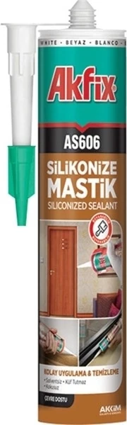 Silikonize Mastik BEYAZ s606