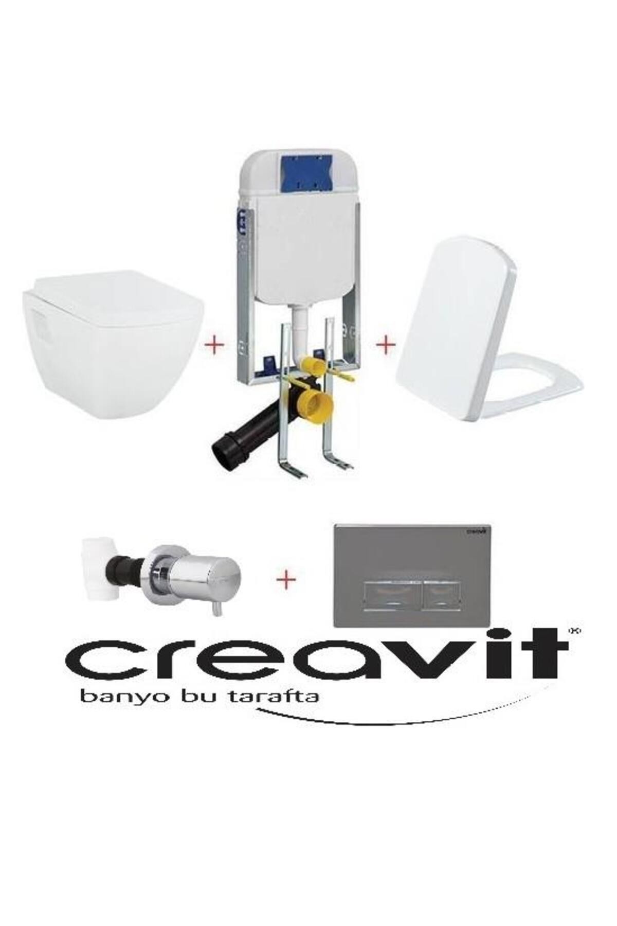 Tp326 Gömme Rezervuar - Asma Klozet Seti 5 Parça DUROPLAST KC3081