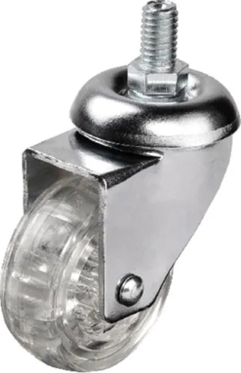 302 - 50X20 mm Şeffaf Makaralı Vidalı Teker