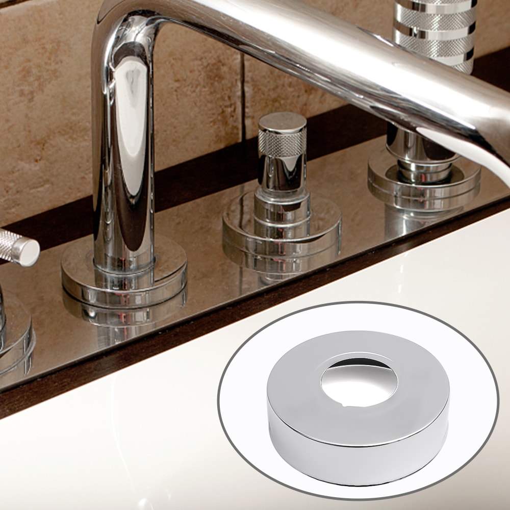 1/4 Adet Paslanmaz Çelik Banyo Musluk Dekoratif Kapak/kendinden Yapışkanlı Kapaklar/krom Kaplama Güzelleştirmek Su Borusu Duvar Deliği Banyo Dekor (Yurt Dışından)