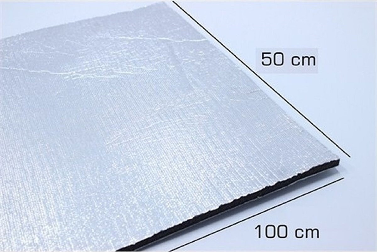 Alüminyum Folyolu 50X100CM KALINLIK:10MM Radyatör Petek Arkası Isı Yalıtım Izolasyon Levhası 10 Adet