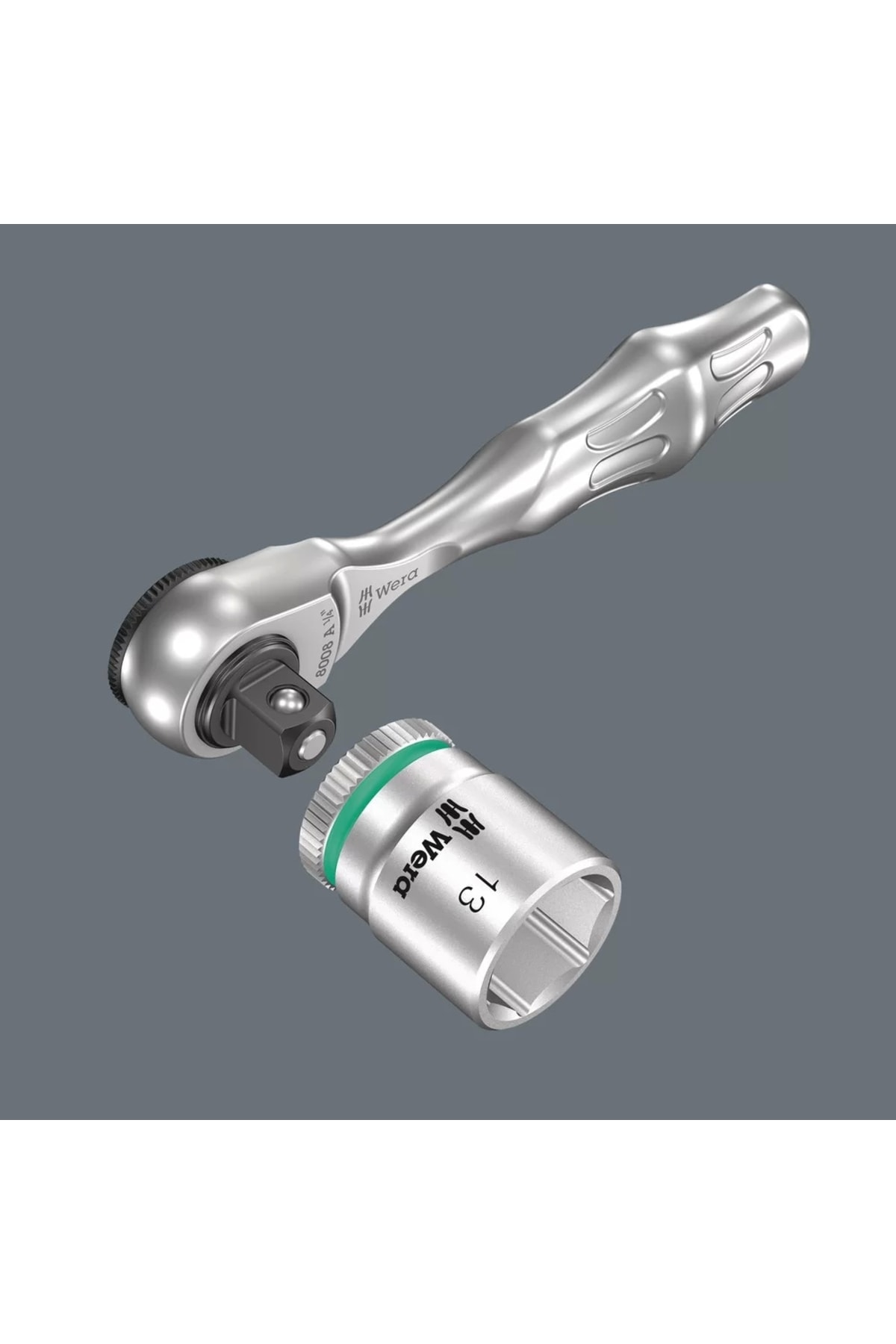 8008 A Zyklop Mini 3 Cırcır, 1/4" Sürücülü, 1/4" x 87 mm