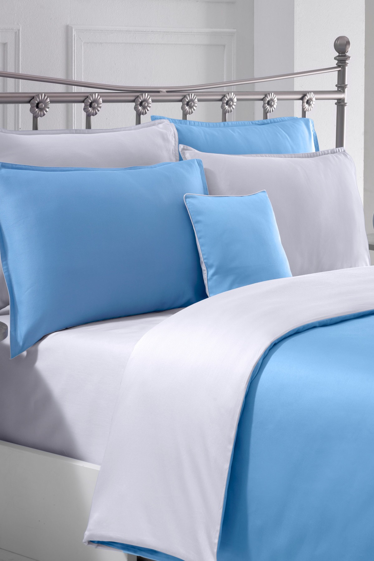 Saten Solid Çift Kişilik Nevresim Takımı DYNAMIC V8