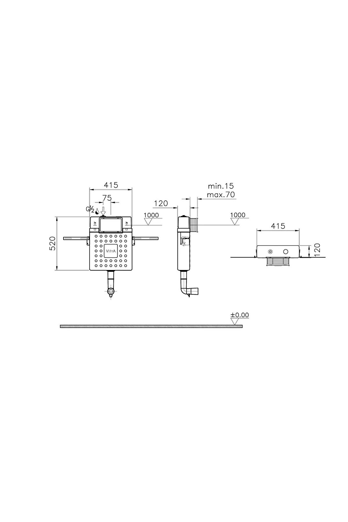 V-Fix Prime 12cm Gömme Rezervuar 742-1740-01