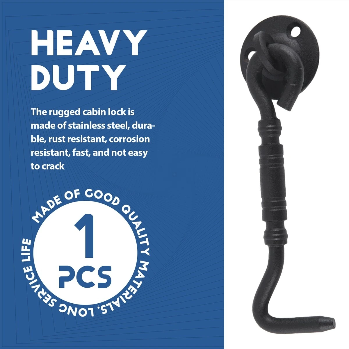 Barn Kapı Kilidi, 4 Inç Paslanmaz Çelik Kapı Kancası ve Montaj Vidaları ile Göz Mandalı, Sürgülü Kapı Için Kapı Kilidi Mandal (Yurt Dışından)