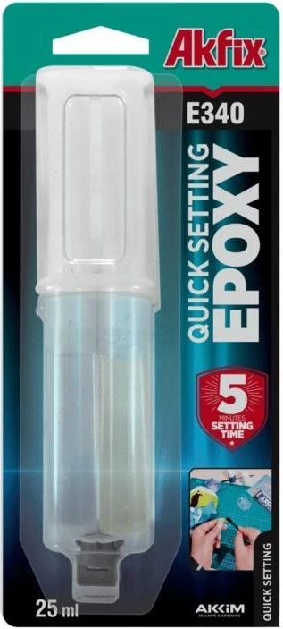 E340 Epoxy Hızlı Yapıştırıcı Şırıngalı 25ML