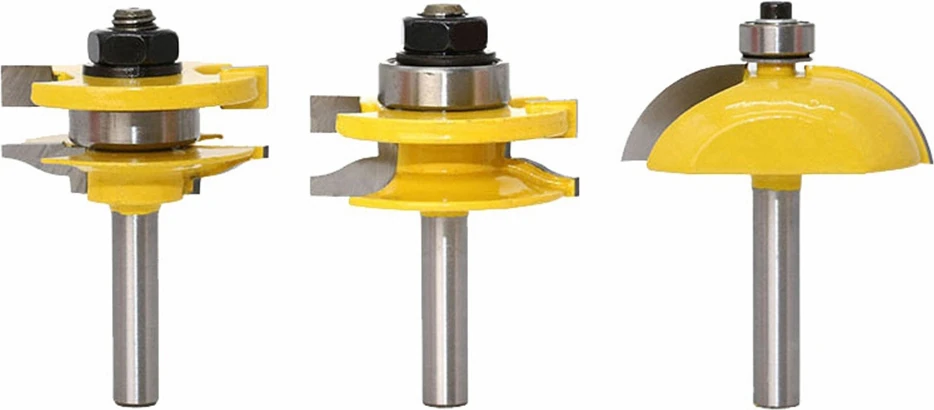 3 Parçalı Küçük Ev Zıvana ve Bıçak Seti Yan R Kapı Paneli Bıçak Ağaç Işleme Freze Kesici (Yurt Dışından)