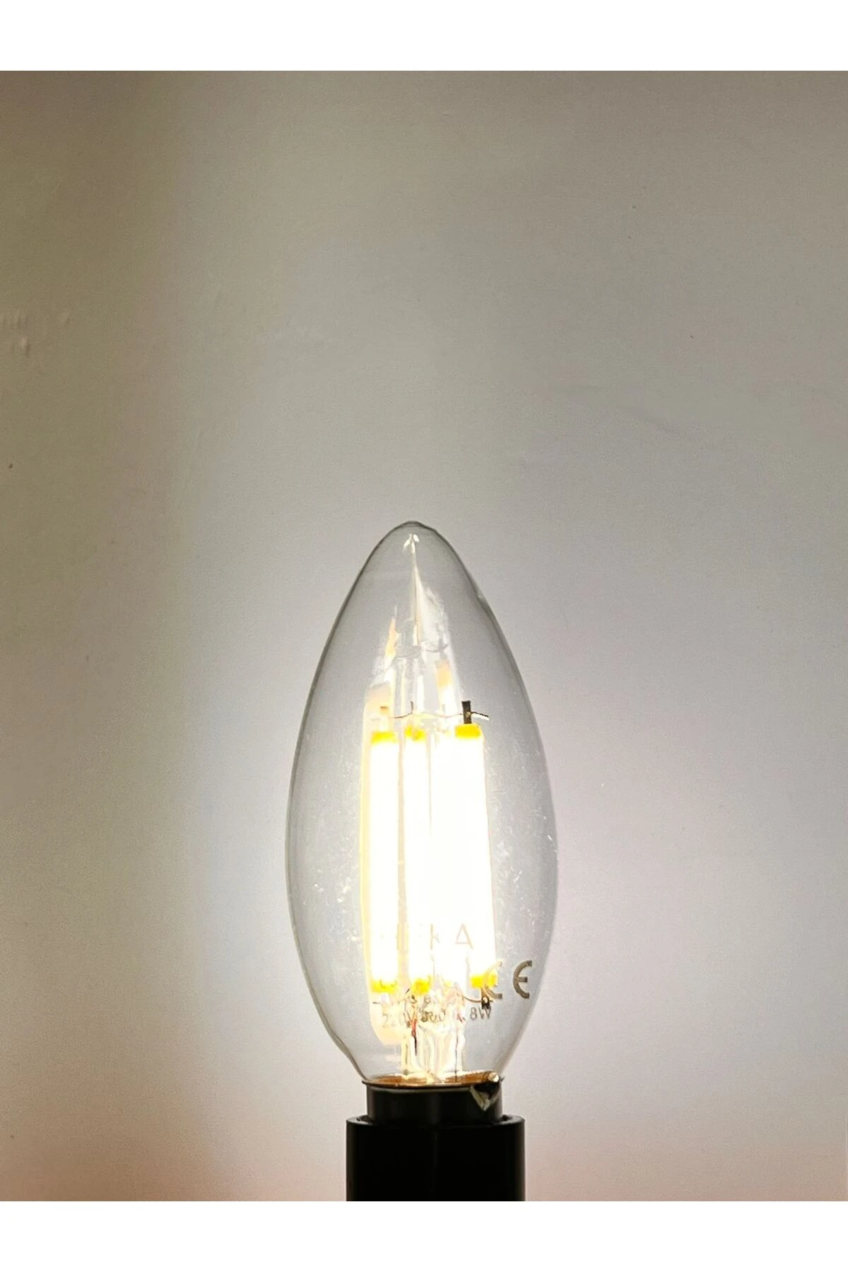 8 WATT E14 DUYLU ŞEFFAF CAMLI 1050 LÜMEN  3000 KELVİN  GÜNIŞIĞI BUJİ LED AMPUL