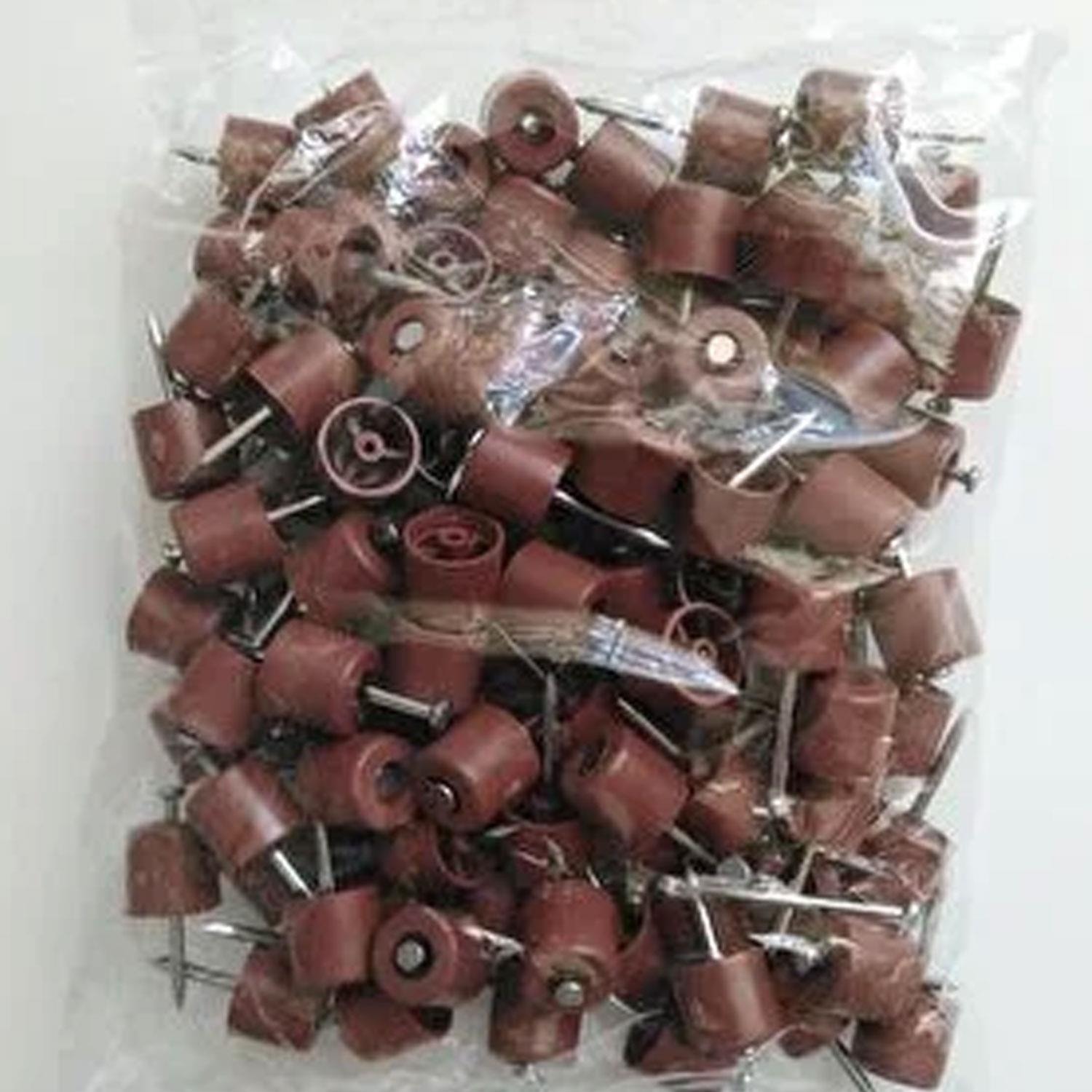 Çivili Raf Pimi Duvar Dolap Mobilya Pimi Sert Plastik Raf Tutucu Kahverengi 100 Adet Tekli (1 Paket)