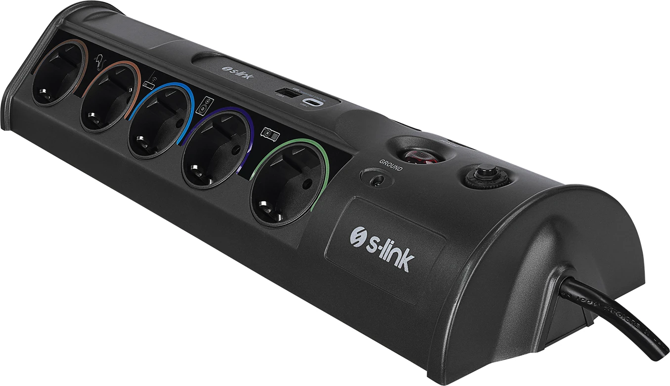 SP10AF 1.8M 1860 Joule 1.5mm 1 Usb 1 TypeC 2.1A/5V 16A 250V 3680W 10'lu Akım Korumalı Priz