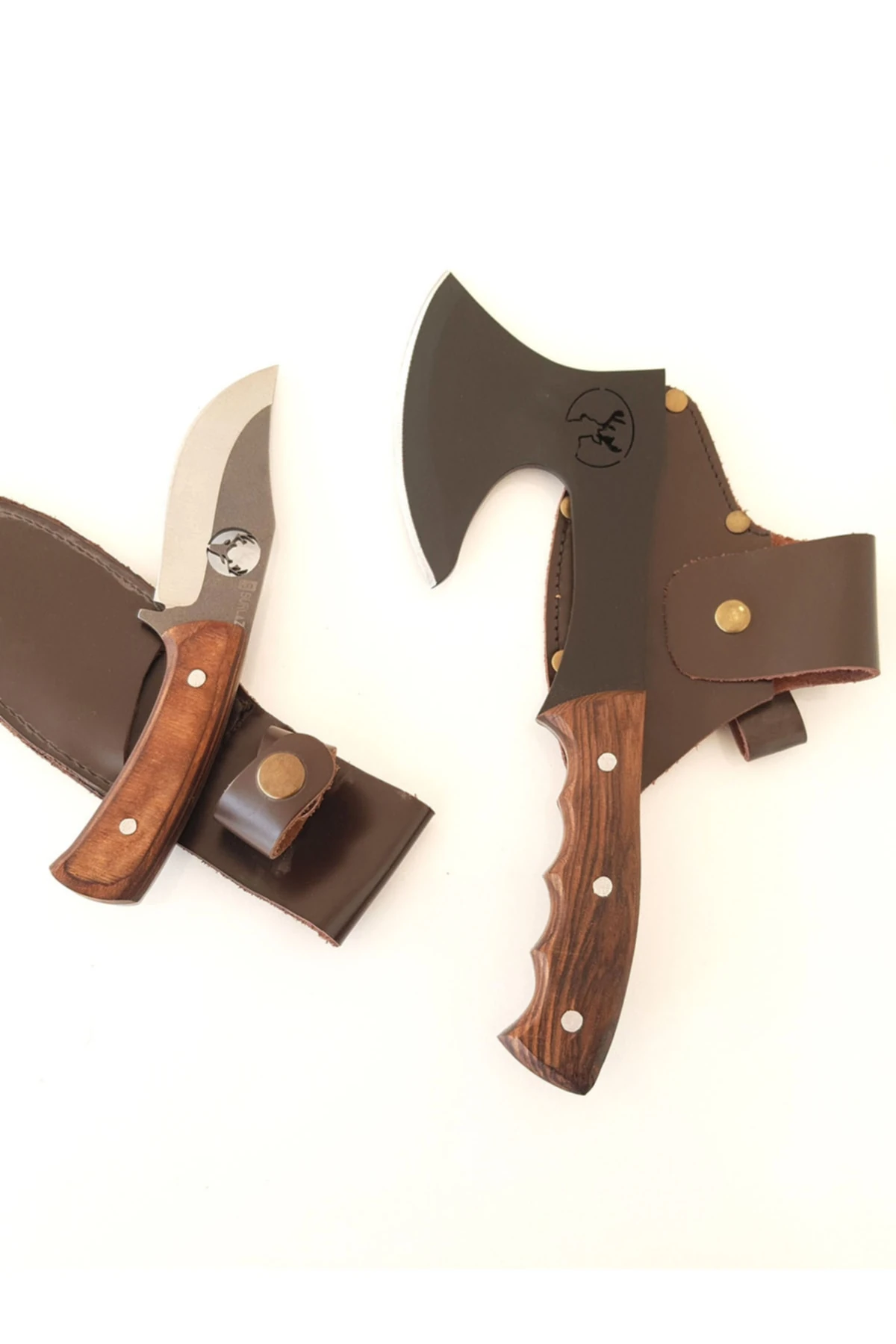 Kamp Baltası Outdoor Bıçak 2 Parça Set Kampçı Bıçak Seti