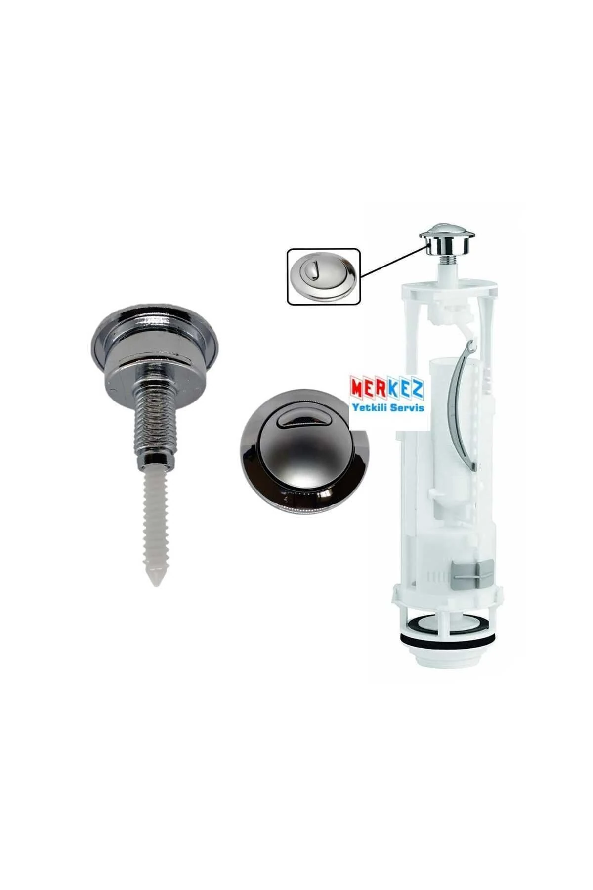 Siamp Ve Serel Uyumlu Klozet Rezervuar Bas Butonu Sifon Basma Düğmesi