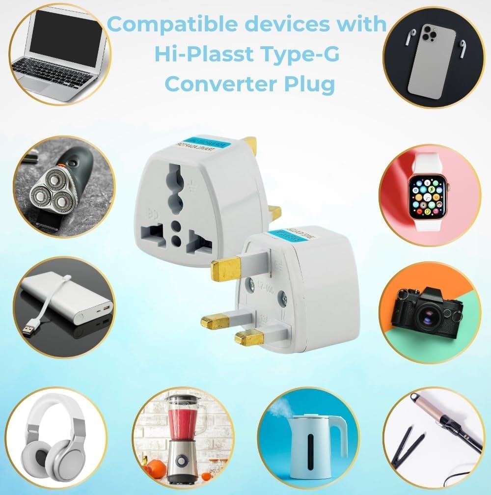 Tip G Ingiliz Adaptör Fişi 2-3 Uçlu Universal Seyahat Priz Dönüştürücü 250V 13A